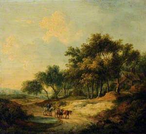 Landscape with a Figure on Horseback and Cattle