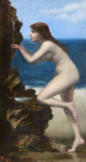 A Nude Girl at a Spring by the Sea