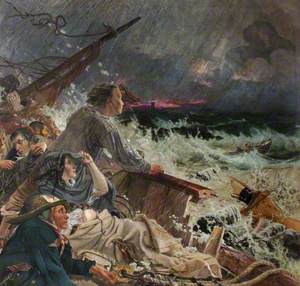 Grace Darling (1815–1842), and Her Father William Darling (d.1865), Save the Survivors from the Wreck of the Steamer 'Forfarshire' on the Farne Rocks, 7 September 1838