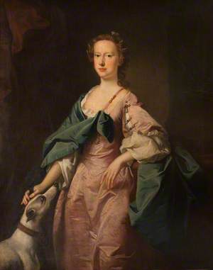 Elizabeth Hancock (1709/1710–1784), Mrs Henry Jones IV, with a Greyhound