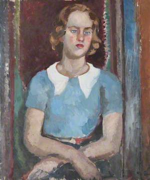 Study of a Young Woman in a Blue Shirt