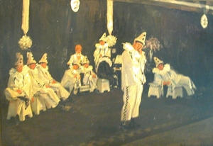 Pierrot Clowns on Stage