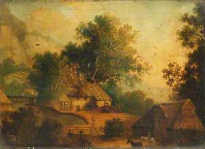 Landscape with Cottages and Horses