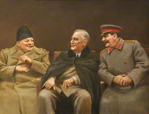 The Big Three – Winston Churchill, Franklin D. Roosevelt and Joseph Stalin, at the Yalta Conference, February 1945