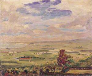View over Lympne Marshes, Kent