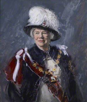 The Honourable Mary Churchill (b.1922), Dame Mary Soames, in Garter Robes