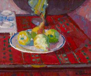 Still Life with Pears on a Plate