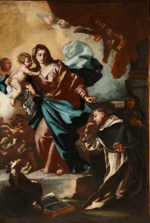The Madonna and Child Presenting Saint Dominic with the Rosary