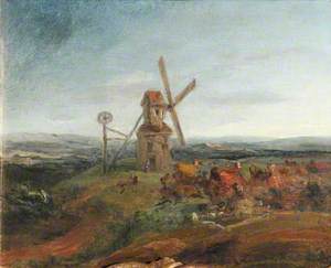 An Extensive Landscape with a Windmill