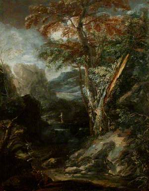 Wild Landscape, with Christ in the Wilderness