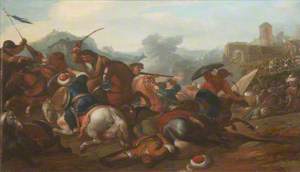 A Cavalry Battle between Turks and Christians