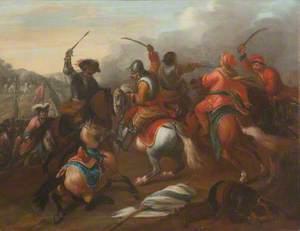 A Cavalry Battle between Turks and Christians