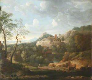 Italianate Landscape with Travellers