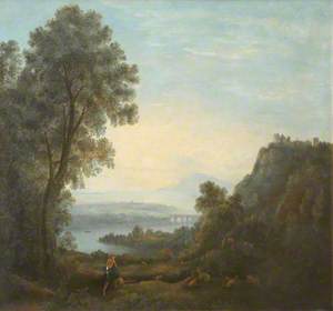 Landscape with Goats and a Goatherd on a Road