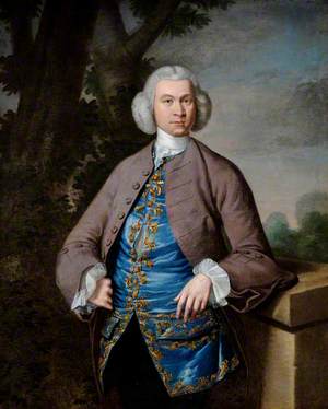 Portrait of an Unknown Gentleman in a Blue Waistcoat and a Grey Jacket