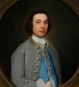 Portrait of an Unknown Young Gentleman in a Grey Coat and Light Blue Waistcoat