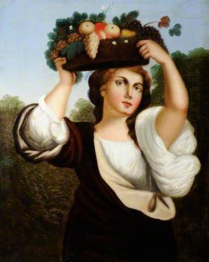 Lady with a Basket of Fruit on Her Head
