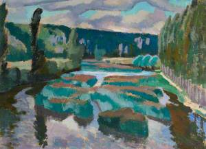 Study for 'River with Poplars'