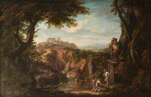 Classical Landscape with Fishermen