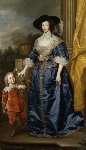 Queen Henrietta Maria (1609–1669), and Jeffery Hudson (1619–1682), Her Dwarf