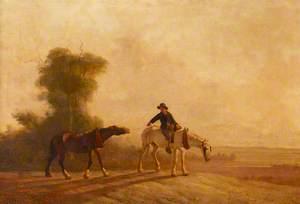 Landscape, Boy with Farm Horses