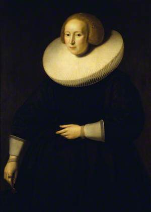 Portrait of an Unknown Lady in Black, with a Broad Cartwheel Ruff