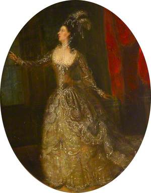 Elizabeth Barry (1668–1713,) as Zara in 'The Mourning Bride' (1703) by William Congreve