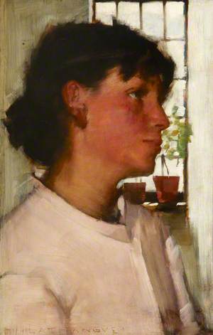 Study of the Bust of a Young Cornishwoman, with a Window behind