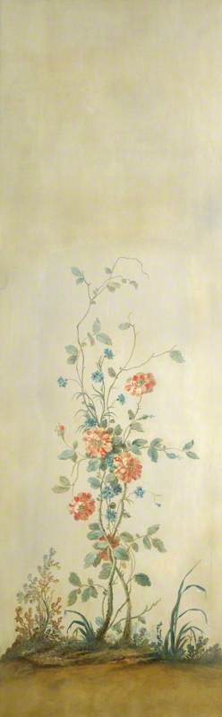 Wall Panel with Striped Roses