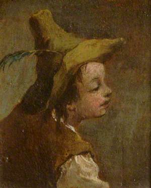 Two Paintings: A Head of a Boy and a Head of a Girl