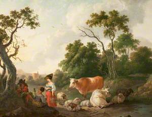 Landscape with a Herdsman and Women