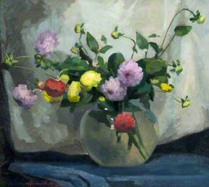 Still Life, Pompom Dahlias