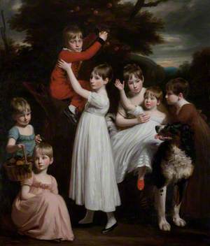 William Brodie, Later 22nd Laird, with His Brothers, Sisters and a Dog