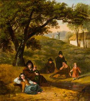 Travellers Resting in a Landscape