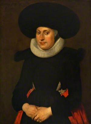 Portrait of a Lady in Black and Red