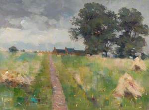 Landscape with a Path and Haystacks*