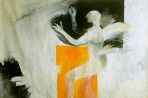 Two Figures with an Orange Form*