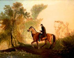 A Man on Horseback in a Landscape