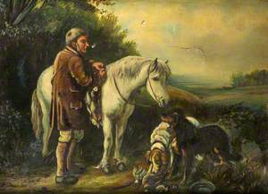 Man with White Horse