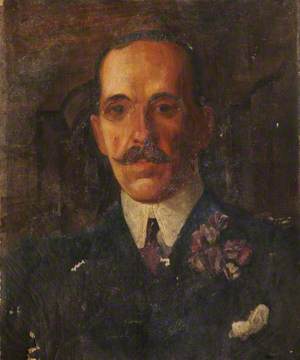 Portrait of an Unknown Gentleman with Purple Flowers