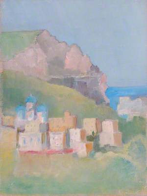 Buildings, Cliffs and Sea