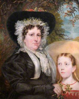Mary Holbert (d.1936), Mrs Griffith Davies, and Her Daughter Sarah
