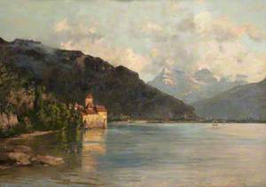 Lake Geneva with Chillon Castle