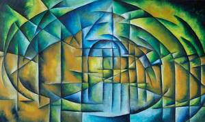 Analytical Cubist Style Abstract Landscape*