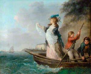 Seascape with Figures in a Boat (Lady Hamilton Waving Farewell to Nelson)