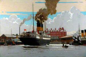 SS 'Hibernia' in Holyhead Harbour