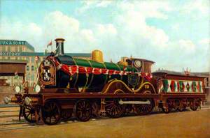 South Eastern and Chatham Railway 4–4–0 Locomotive No. 731 Decorated for the Coronation of King Edward VII, 1902