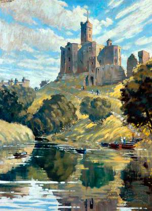 Warkworth Castle from the River Coquet