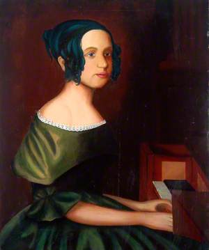 Portrait of an Unknown Lady Playing a Keyboard
