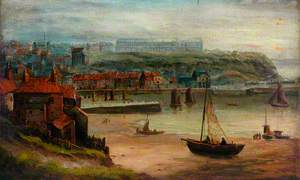 Whitby West Cliff from Henrietta Street, 1850